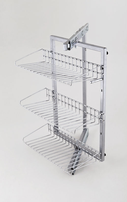 Выдвижная полка для обуви, с шариковыми направляющими бокового крепления, с механизмом вращения